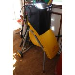 A YELLOW & BLACK FINISHED AL-CO BRANDED ELECTRIC GARDEN SHREDDER