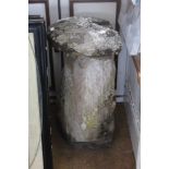 TRADITIONAL TWO PIECE STADDLE STONE, approx. 81cm high x 46 diameter