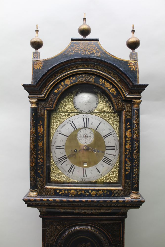 A GEORGE III CHINOISERIE LONG CASE CLOCK, by Samuel Bryan, London, the case gilded, and lacquer - Image 2 of 8