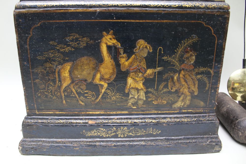 A GEORGE III CHINOISERIE LONG CASE CLOCK, by Samuel Bryan, London, the case gilded, and lacquer - Image 4 of 8