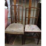 TWO EDWARDIAN SINGLE CHAIRS