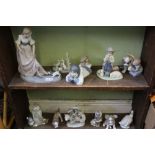 A SELECTION OF SPANISH PORCELAIN FIGURINES