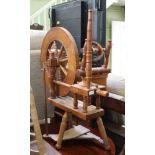 A SOFTWOOD SPINNING WHEEL