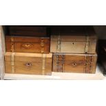 A SELECTION OF WOODEN BOXES