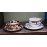 A ROYAL CROWN DERBY CABINET CUP & SAUCER together with an Art Deco Crown Ducal orange tree cup &