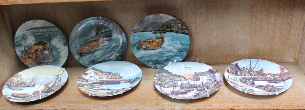 A SELECTION OF COMMEMORATIVE PLATES, predominantly to do with sea fairing, produced by Kevin Platt