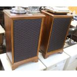 A PAIR OF VINTAGE FREESTANDING LOUD SPEAKERS