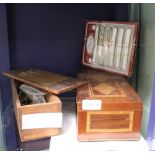 A SELECTION OF WRISTWATCHES & POCKET WATCHES, in two wooden boxes