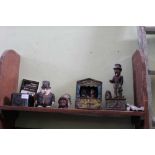 A SELECTION OF VARYING VINTAGE MONEY BANKS to include painted cast metal, together with an