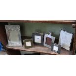 A SELECTION OF METAL FRAMED PHOTO FRAMES one branded Laura Ashley