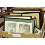 A BOX CONTAINING A SELECTION OF 19TH & 20TH CENTURY DECORATIVE PRINTS VARIOUS