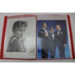 A FOLIO OF FILM STAR & CELEBRITY PHOTOGRAPHS includes Frank Sinatra, David Beckham, Mohammad Ali,