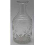 A GEORGIAN CUT GLASS CARAFE, 19cm high