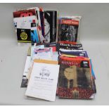 A COLLECTION OF ROYAL SHAKESPEARE THEATRE PRODUCTION PROGRAMMES & ephemera