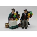 TWO ROYAL DOULTON CHINA FIGURES, 'The Old Balloon Seller' HN 1315, and 'The Balloon Man' HN 1954 (2)