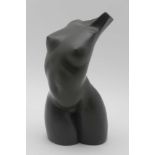 A LATE 20TH CENTURY RESIN SCULPTURE, torso of a young woman, 23cm high