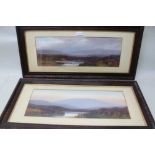 F.T. WIDGERY (1861-1942) 'Moorland Scenes', a pair of gouache paintings, both signed, one