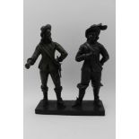A PAIR OF 19TH CENTURY BRITISH SCHOOL, STANDING FIGURES OF KING CHARLES I & OLIVER CROMWELL, each