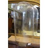 A LATE 19TH/EARLY 20TH CENTURY EARLY GLASS DISPLAY DOME, approx 50cm high