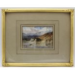 AFTER DAVID COX 'Lake and Mountain Landscape', watercolour painting, 12cm x 17cm, see provenance