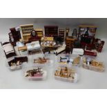 AN EXTENSIVE QUANTITY OF DOLL'S HOUSE FURNITURE for every room in the house, to include a cooking
