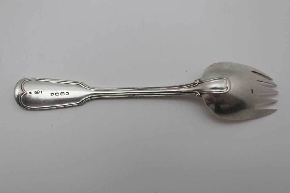 GEORGE WILLIAM ADAMS, a Victorian silver runcible spoon, fiddle pattern handle, London 1866, 37.6g - Image 2 of 3