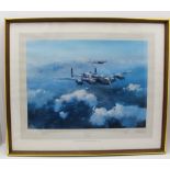 AFTER ROBERT TAYLOR 'Lancaster', first edition print signed by Group Captain Leonard Cheshire VC,