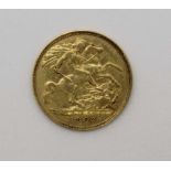 A 1902 GOLD HALF SOVEREIGN