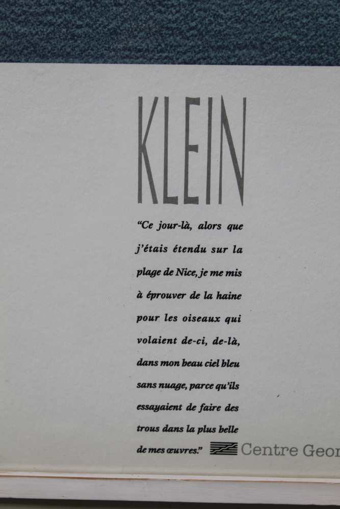 YVES KLEIN (1928-1962) 'Monochrome Bleu' (IBK 3) produced for an exhibition at the Pompidio - Image 3 of 5