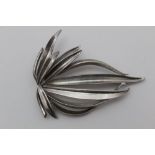 ANTON MICHELSEN, GERTRUDE ENGEL, STERLING SILVER 'GRASS BROOCH, various marks to include 'Sterling