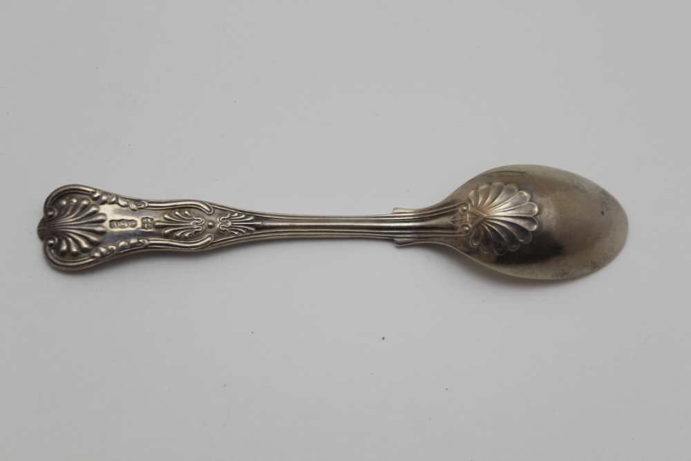 COOPER BROTHERS & SONS LTD, a set of twelve Kings pattern silver coffee spoons, Sheffield 1963/64 ( - Image 3 of 4