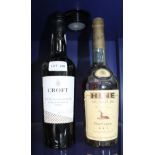 A BOTTLE OF CROFT EXTRAVAGANCE FINEST RESERVE PORT together with a bottle of HINE SIGNATURE COGNAC