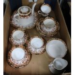 A BOX CONTAINING A ROYAL ALBERT CROWN CHINA PART TEA SERVICE