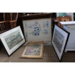 A SELECTION OF COLOURED PRINTS various, the majority appertaining to hunting & horse racing