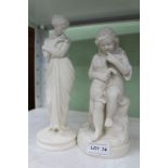 TWO COLLECTABLE PARIAN WARE FIGURES to include Venus