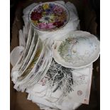 A BOX CONTAINING A GOOD SELECTION OF COLLECTOR'S PORCELAIN PLATES, some with certificates, to