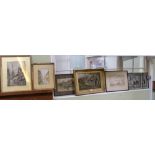 SEVEN VARIOUS DECORATIVE PICTURES & PRINTS, to include original artworks