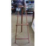 A PINE ADJUSTABLE EASEL