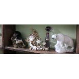 A SELECTION OF MODEL ANIMALS to include a trio of sylvac cats