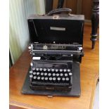 A VINTAGE CASED MANUAL TYPEWRITER the bar-let model 2, made in Nottingham