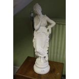 A REPRODUCTION FEMALE CLASSICAL STATUE