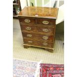 A GOOD QUALITY POLLARD EFFECT REPRODUCTION SMALL SIZED CHEST OF FIVE DRAWERS