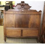 A LARGE PROBABLE FRENCH WALNUT HEAD BOARD, just in excess of 4ft 6' wide