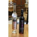 1 bottle Kuenz No 15 Himbeer Likor Raspberry Liqueur & 1 bottle Deluxe Creme de Cassis