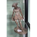 A LIMITED EDITION SCULPTURAL FIGURE OF A BALLET DANCER by R. Moll, 42 of 150
