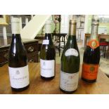 1 bottle 2001 Vouvray La Cave A La Biche, 2 bottles Sancerre Les Garennes, J Fleuriet, 1 bottle