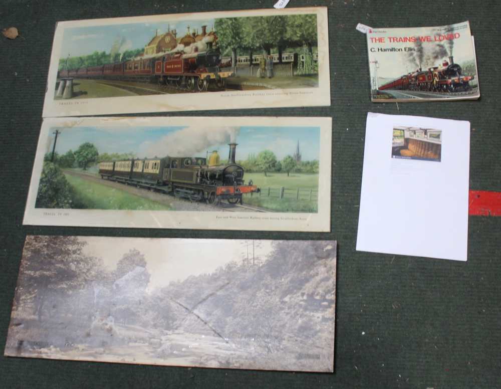 A SELECTION OF ORIGINAL RAILWAY COACH ADVERTISING PLATES, together with a book by C. Hamilton-Ellis, - Image 2 of 2