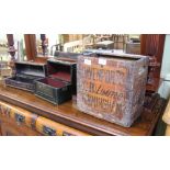 THREE DECORATIVE CONTAINERS to include an original Davenport's of Birmingham beer crate