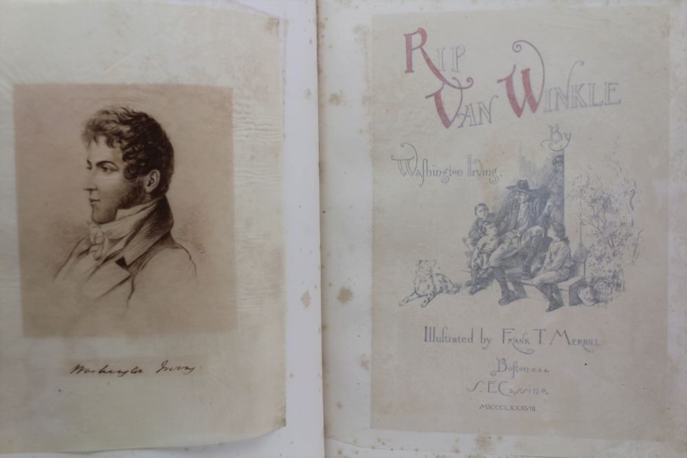 WASHINGTON IRVING, 'Rip Van Winkle', illustrated by Frank T. Merrill, Boston, S.E. Cassino 1888, - Image 8 of 14