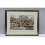 19TH CENTURY WATERCOLOUR STUDY of a Hamlet, monogrammed and dated 1898, 32cm x 49cm, in Pickwick